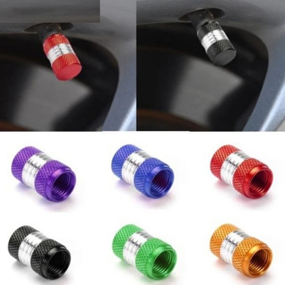 4-piece car tire valve cover rod air dust cover dustproof red rocket for Cadillac