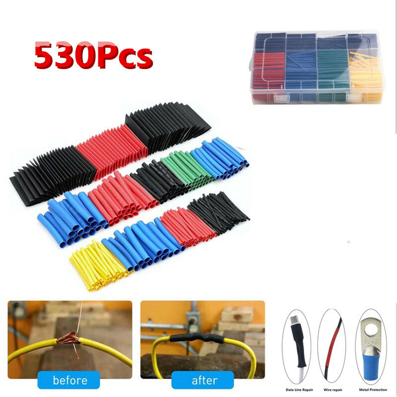 Car Electrical Cable Heat Shrink Tube Tubing Insulation Shrinkable Wire Hose 530