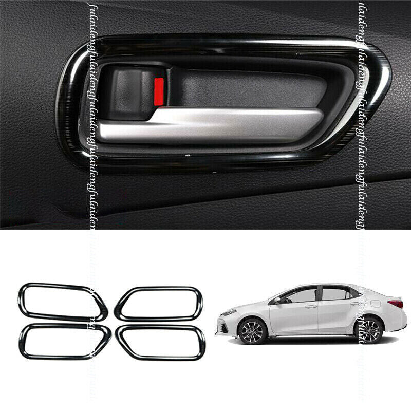 For 2019-2022 for Toyota for Corolla Black titanium Inner Door Handle Bowl Frame Trim