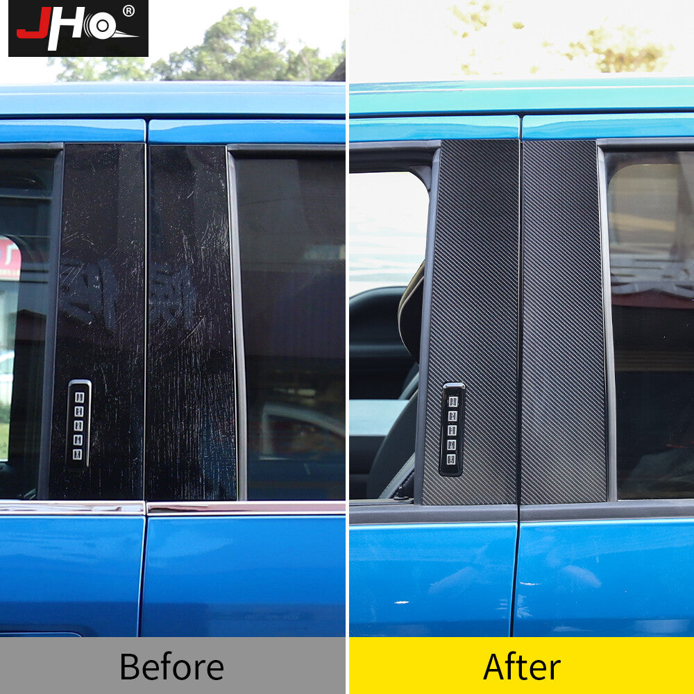 Carbon Fiber Side Window Center B Pillar Post Sticker for Ford F150 /LTD