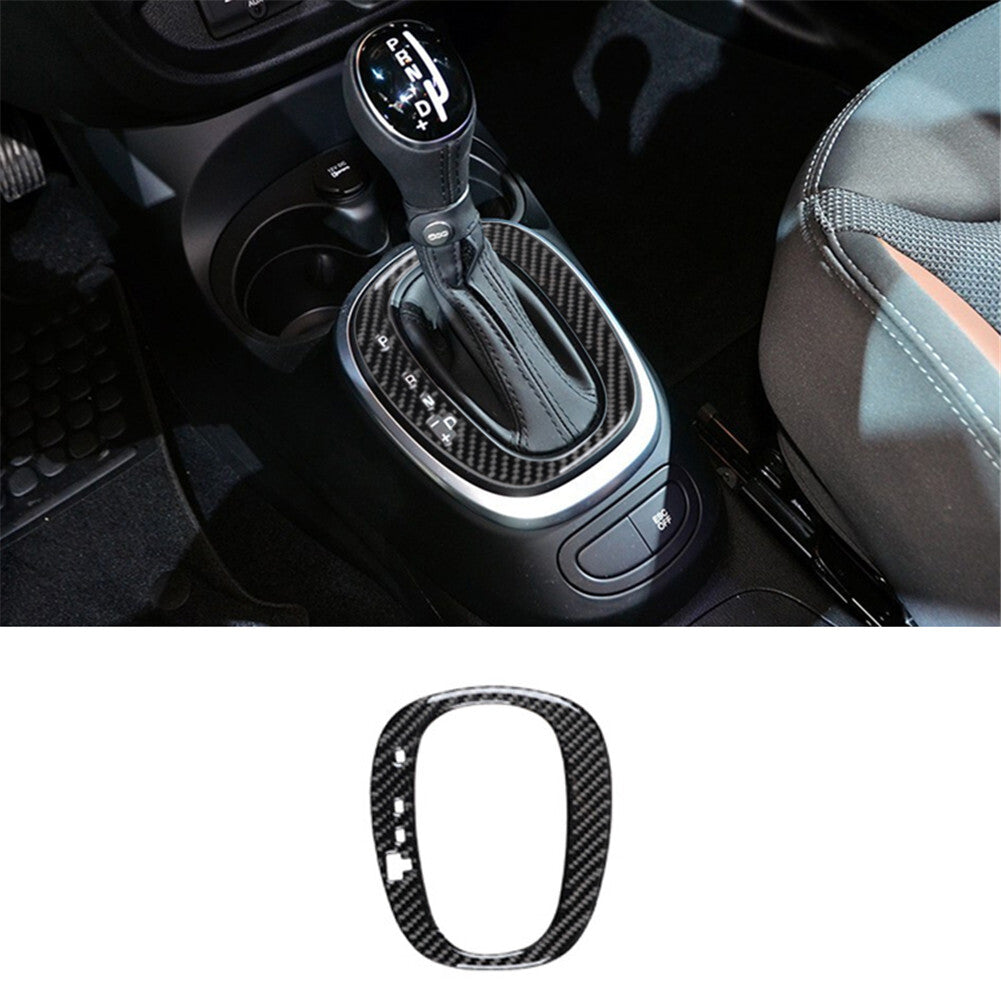 Carbon Fiber Automatic Transmission Panel Cover Trim for Fiat 500L 2014-2017