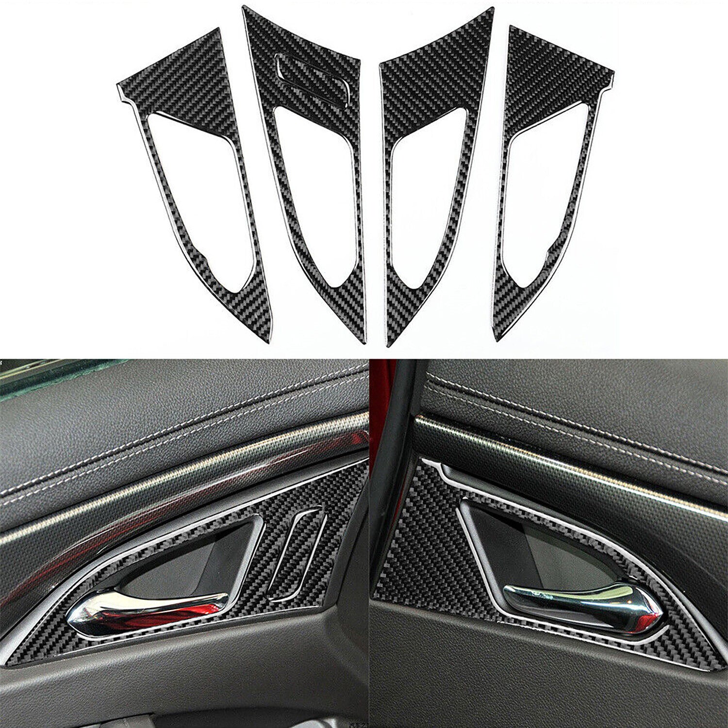 31PCS Carbon Fiber Full Interior Decorative Cover Trim For 2008-13 for Cadillac CTS