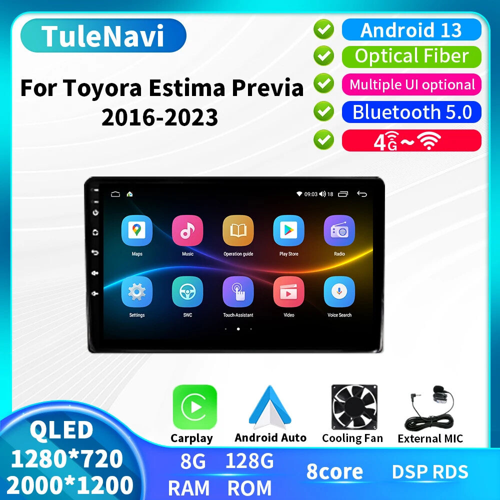 for Toyota Estima Previa Car Radio Multimidia Video Player Auto GPS Navigation