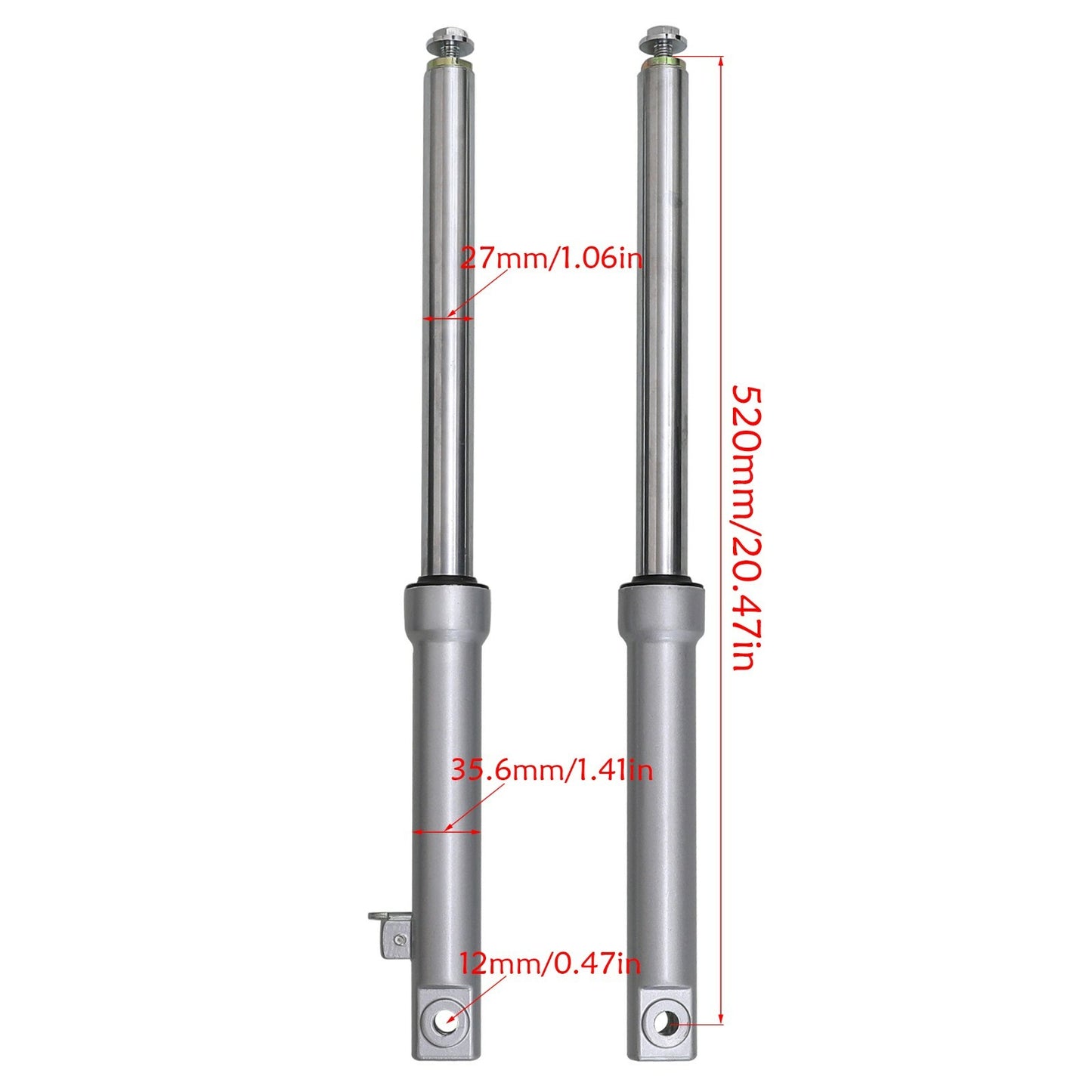 Front fork suspension, three-clip drum brake, suitable for Yamaha TTR50 PW50