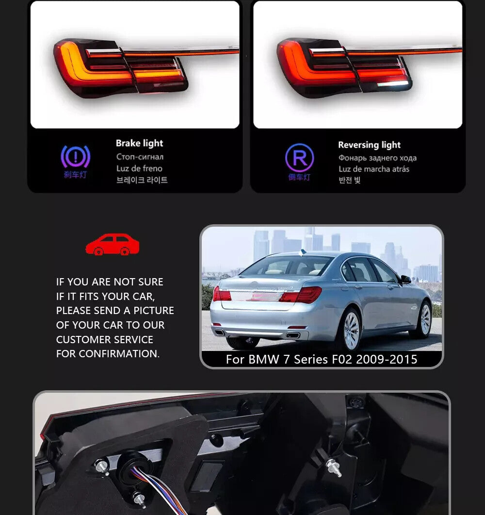 For 2009-2015 for BMW 7 series F01 F02 Upgrade LED Through Tail Light Lamp Assembly