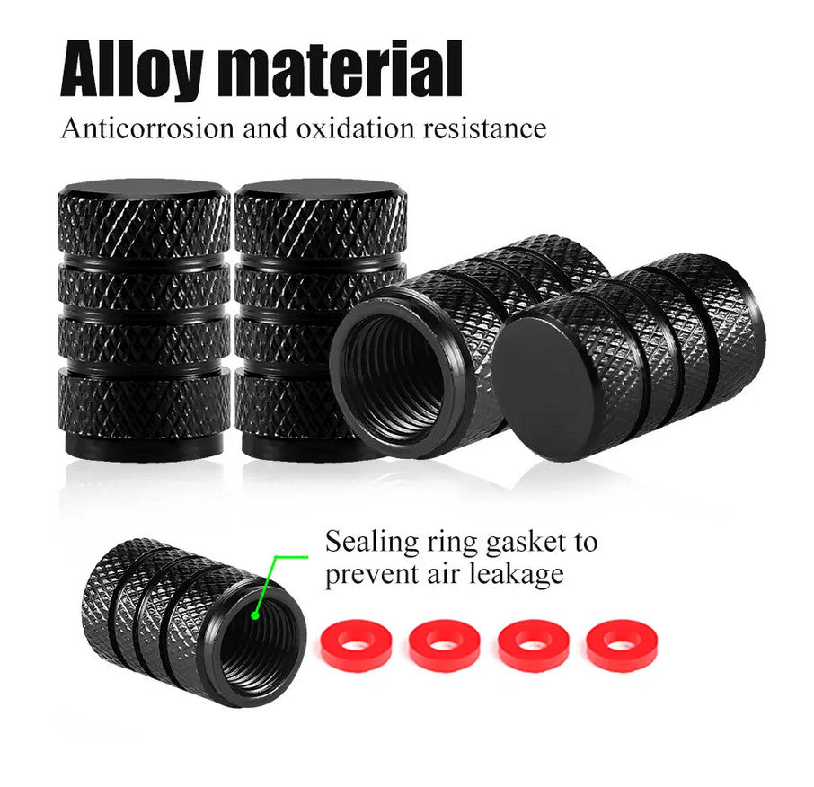 4-piece car tire valve cover rod air dust cover dustproof silver stud for Audi