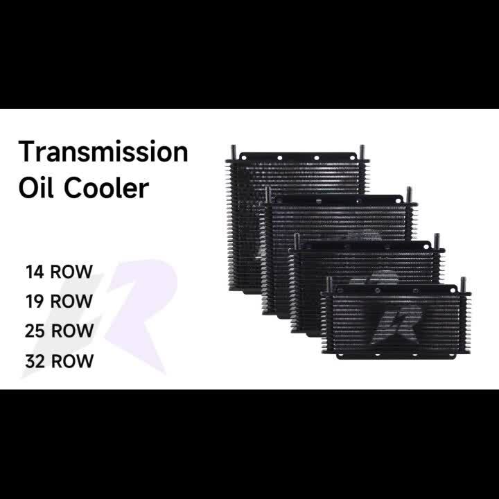 Universal 32 Row Transmission Oil Cooler 11x10x0.75 (280x254x19mm) 3/8 Barb