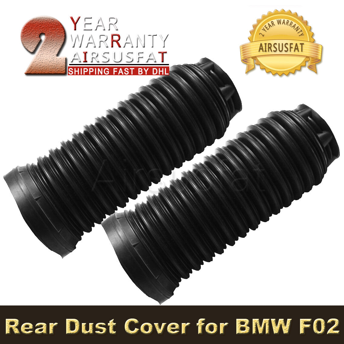2pcs Rear Dust Cover Air Suspension Shock Kit for BMW F01 F02 740i 37126791676