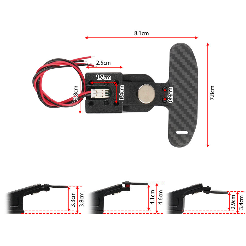 Racing Simulation Steering Wheel Magnetic Shift Paddle For G29 G27 G25 T300 T500