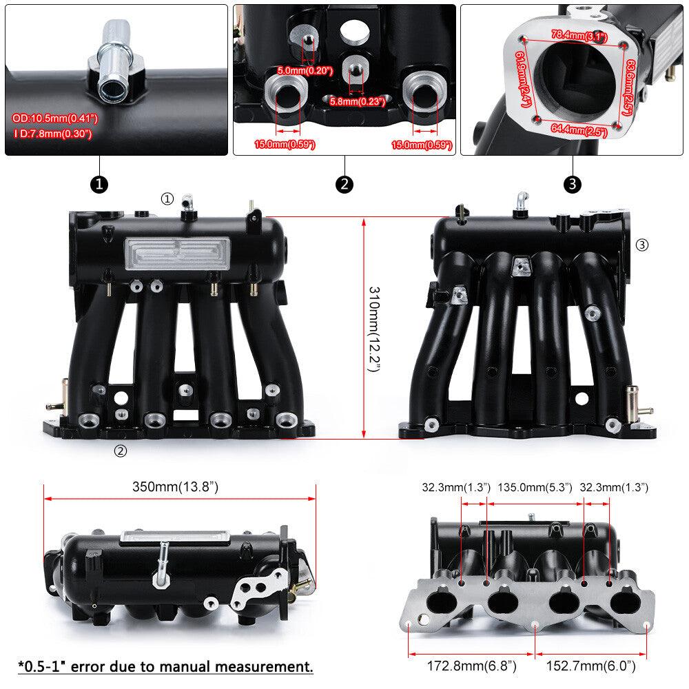 D15 D16 Racing PRO Intake Manifold for Honda D-Series D16Z6 D15A2 D15Z1 D16A6