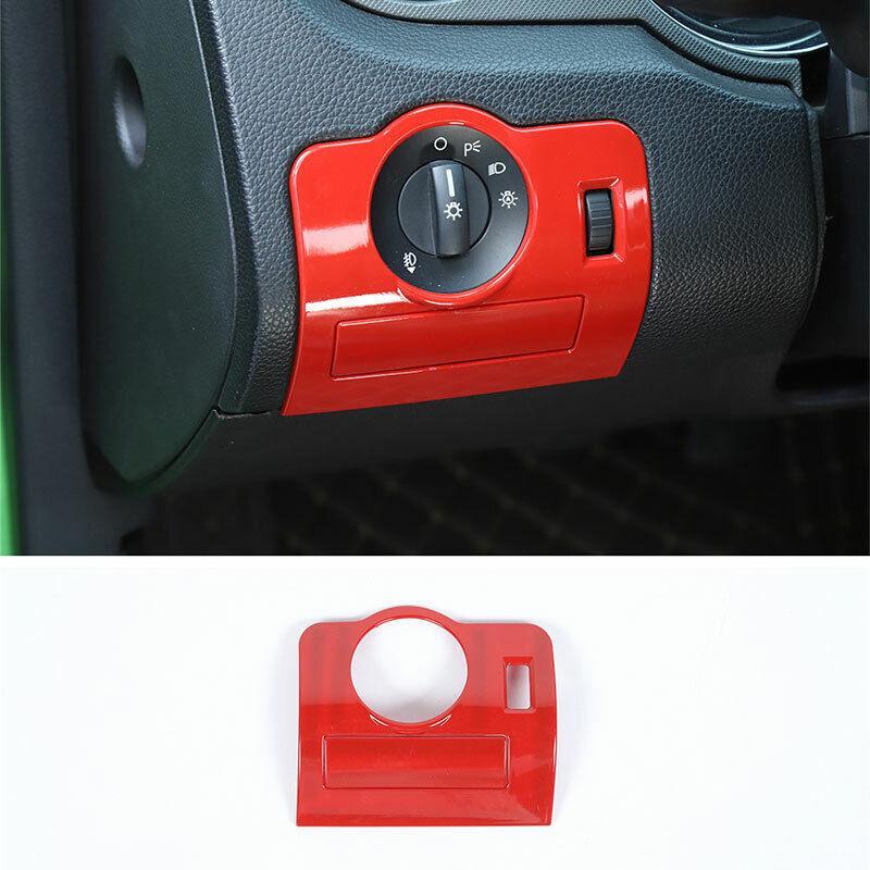 ABS Red Function Control Button Frame Trim 2pcs Fit for Ford for Mustang 2009-2014