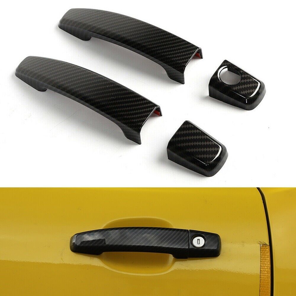 For 2010-2015 for Chevy Camaro Door Handle Covers Overlay Carbon Fiber style 2pcs