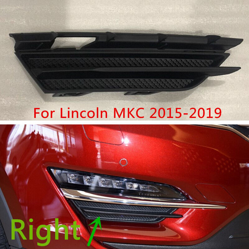 Right Side Bumper Fog Light Lamp Cover Bezel Grille for Lincoln MKC 2015-2019