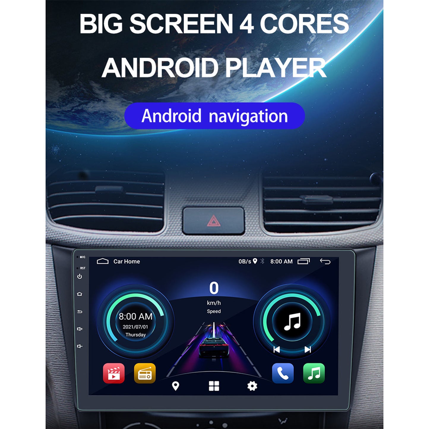 10.1 Double DIN Car Stereo Radio Touch Screen Bluetooth FM AM RDS USB w/ Camera