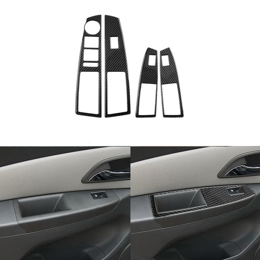 Carbon Fiber Window Lift Panel Sticker Cover Trim for Chevrolet for Cruze 20009-2015