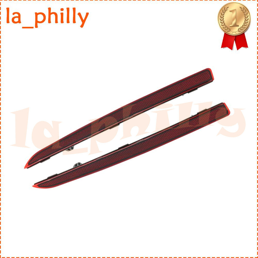 2x Right+Left Side Rear Bumper Brake Light Reflector for Lincoln MKZ 13-2020