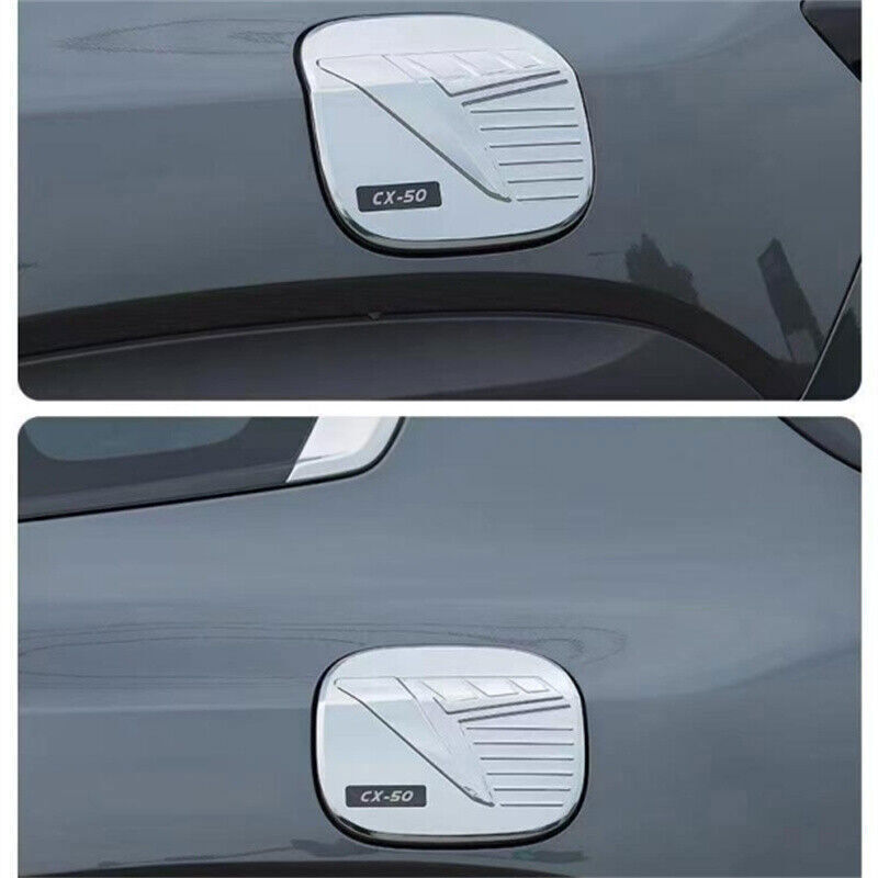 1P for Mazda CX-50 2023-2025 Chrome Outside Fuel Filler Cover Gas Tank Cap Trim