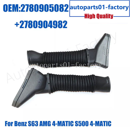 2PCSEngine Air Inlet Hose for Mercedes-Benz S63 AMG 4-MATIC S500 4-MATIC for MAYBACH