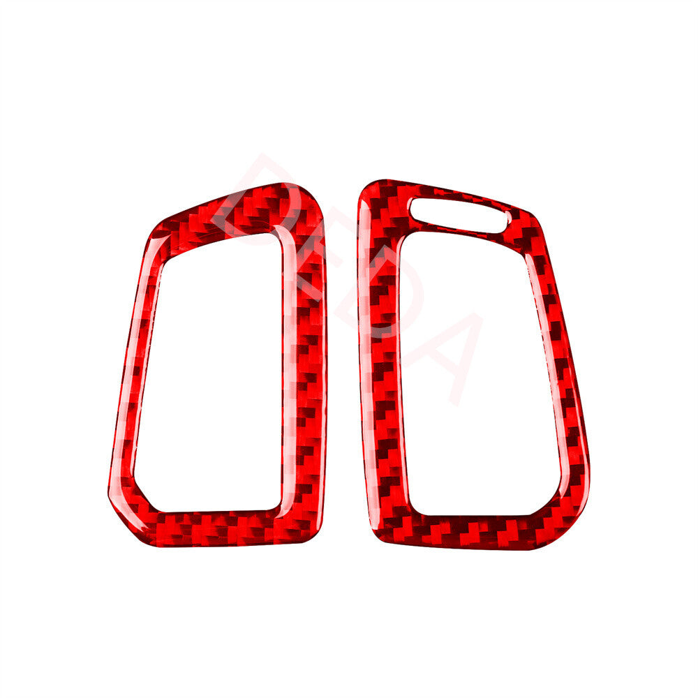 Red Carbon Dashboard Air Vent Outlet Trim for Land Rover Discovery Sport 2015-19