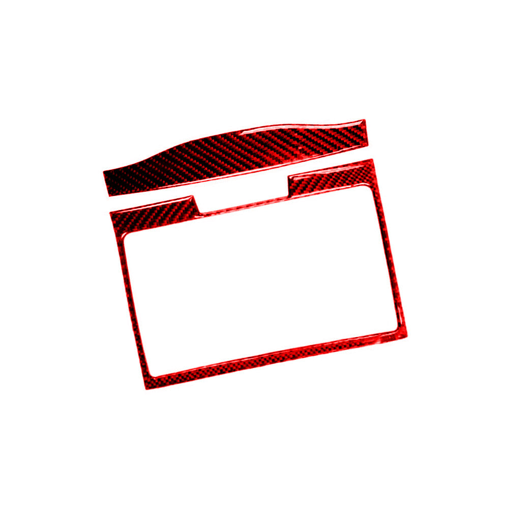 Red Carbon Fiber Radio Player Frame Cover Trim for Honda CRV CR-V 2015-16 Type A