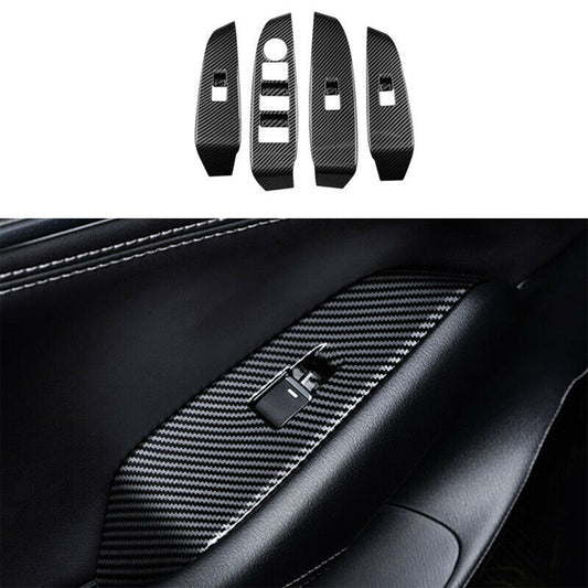 for Mazda 6 Atenza 2020-2021 Carbon Fiber Inner Window Lift Panel Switch Trims