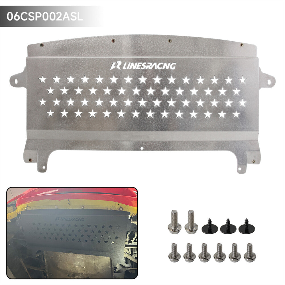 Oil Cooler Skid Plate Underhood Shield for BMW F80 M3 F82 F83 M4 Aluminum Silver
