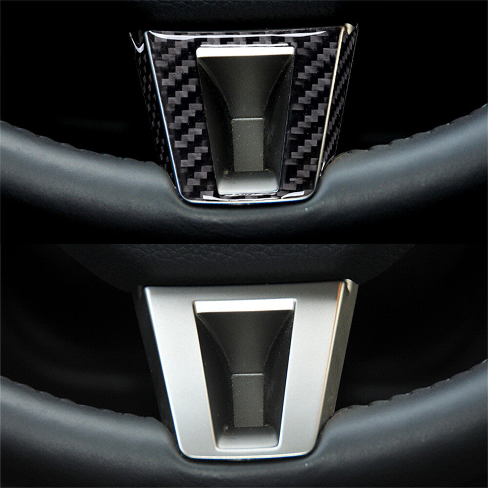 3¡ÁCarbon Fiber Steering Wheel Lower U-Shaped Panel Cover for Jaguar XF 2009-2011