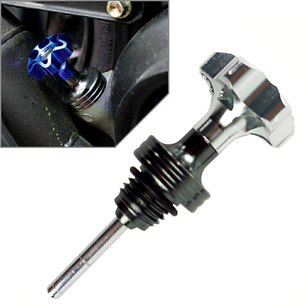 For 125CC ATV Pit Dirt Bike Motor Engine Oil Dipstick Aluminum Universal SILVER