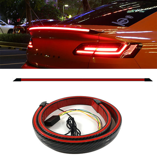 Carbon Fiber Brake Strip High Rear Additional Stop Light Turn Signal Tail Lamp