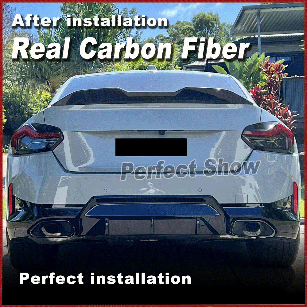 for BMW G42 G87 M2 M235i M240i Coupe 2022-23 REAL Carbon Rear Trunk Spoiler Wing