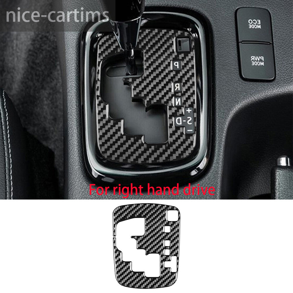 Fit For T@yota Hilux Revo 2015-21 RHD Carbon Fiber Gear Shift Box Indicator Trim