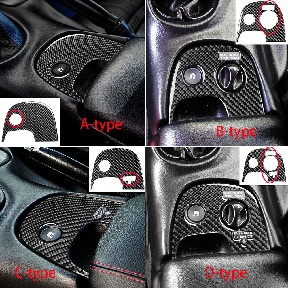 Kit for Chevrolet for Corvette C5 1998-04 Carbon Fiber Lower Console Gear Shift Trim