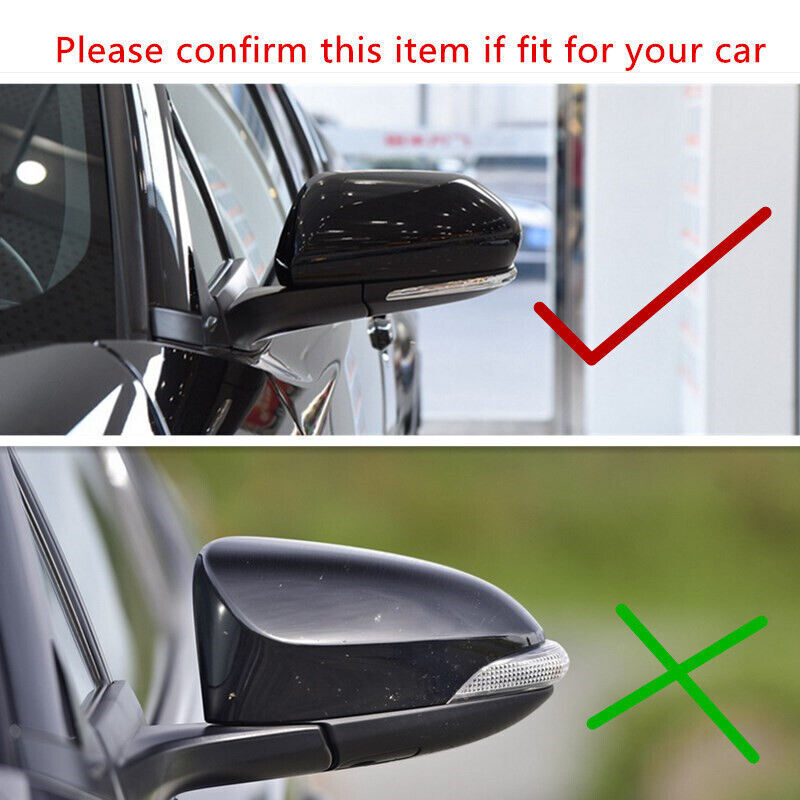 Black Left Side Rearview Door Mirror Shell Cover Cap for Toyota C-HR 2018-2020
