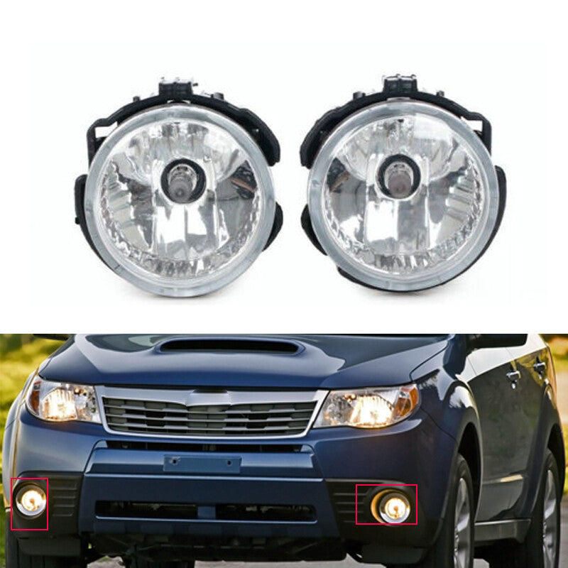 for Subaru Forester 2009-2013 1 Pair Clear Lens Front Bumper Lamp Fog Lights