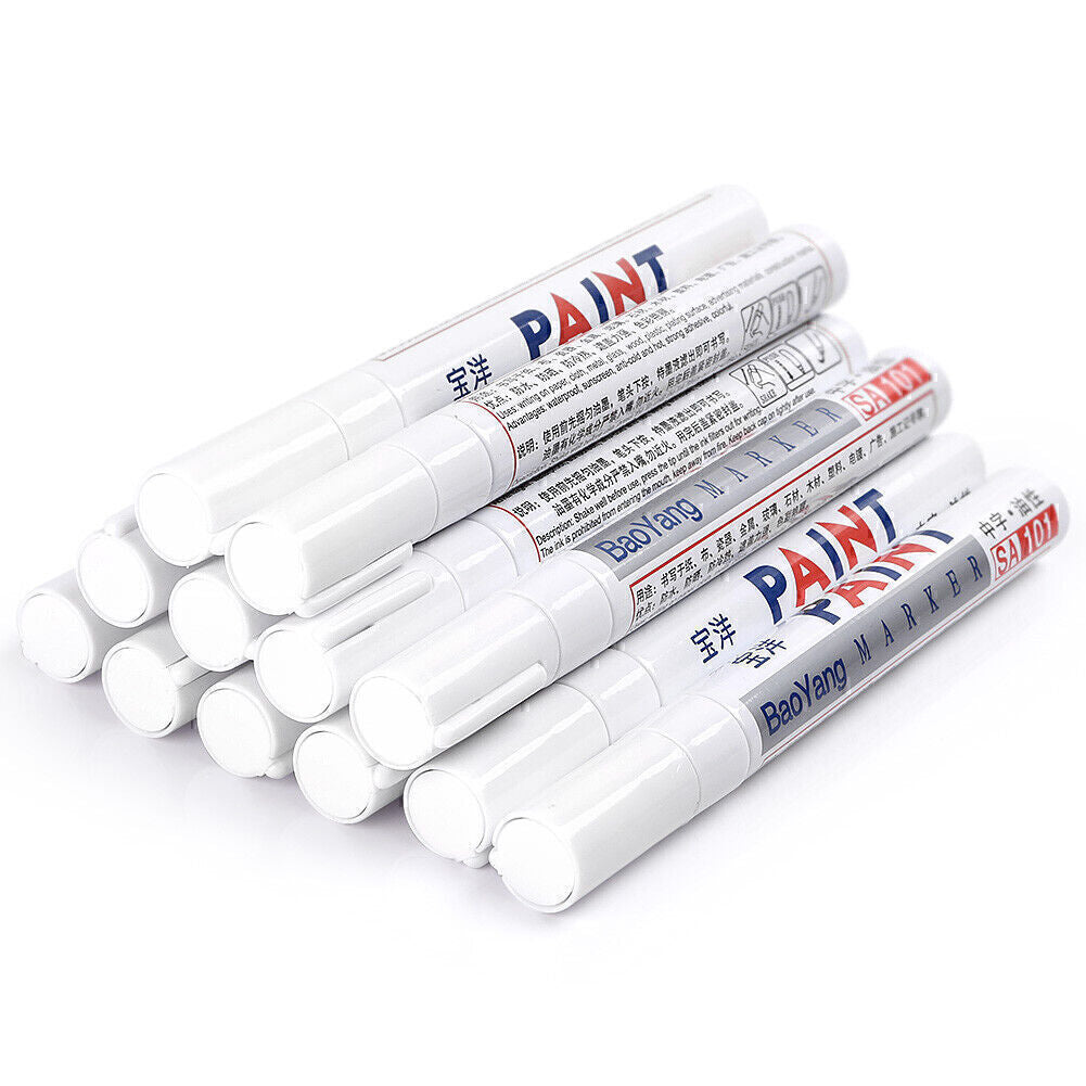 12x Waterproof Permanent Paint Marker Pens Tread Pens Fit Car Tire Rubber