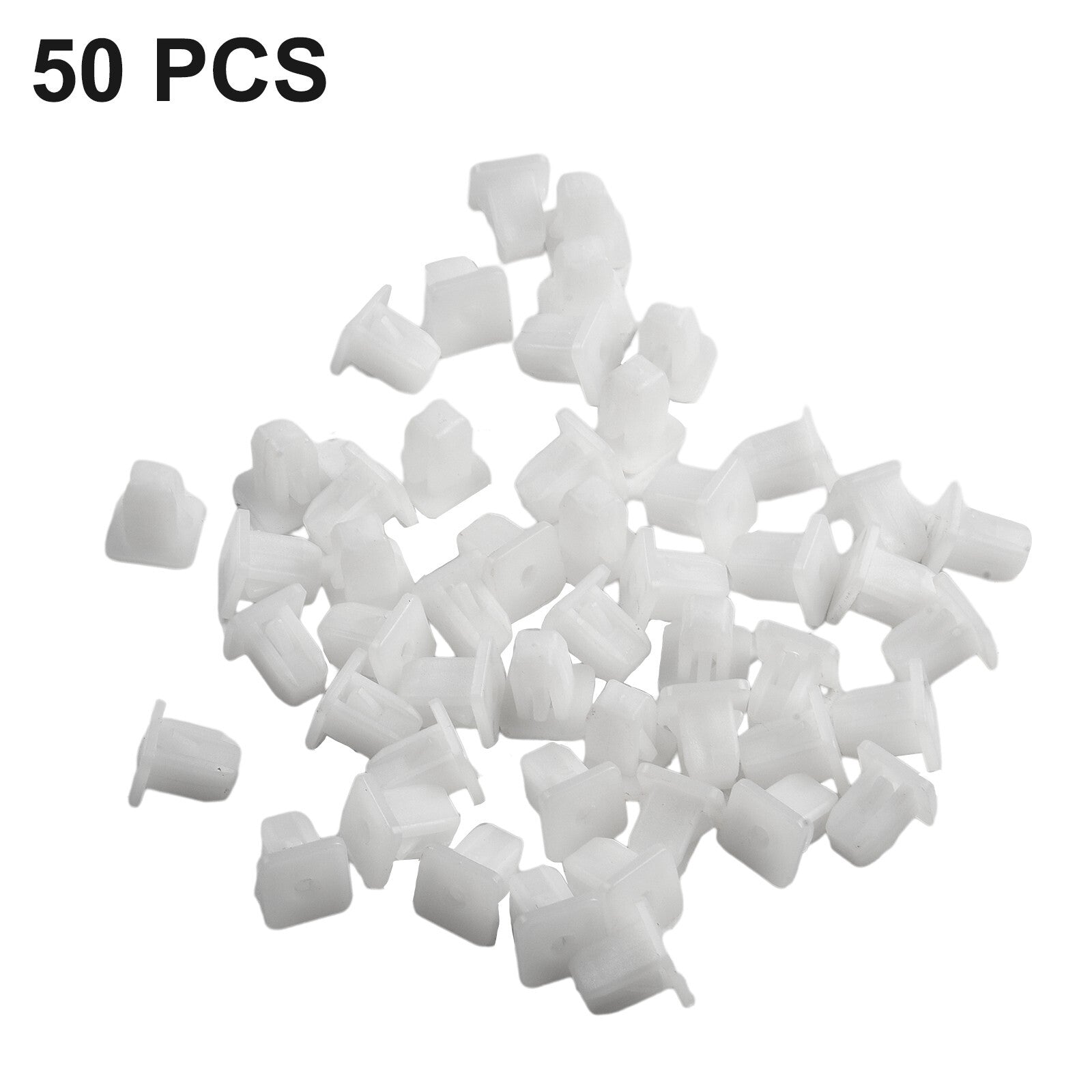 Plastic fastening clip push clip replacement retainer rivet square white