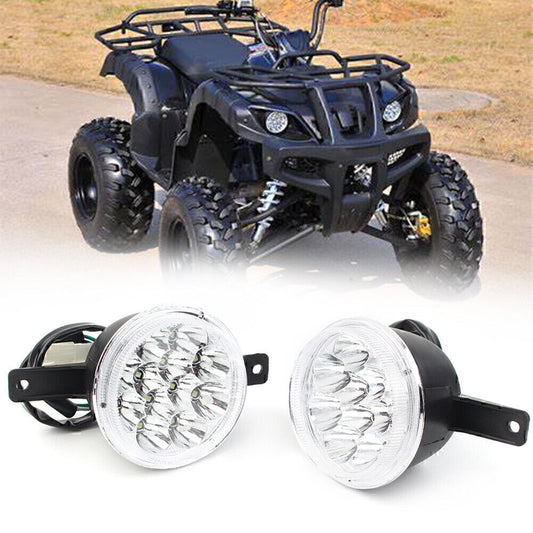 2x LED HEADLIGHT 3 wire ATV Quad GY6 150CC 250CC Taotao Coolster Peace Utility