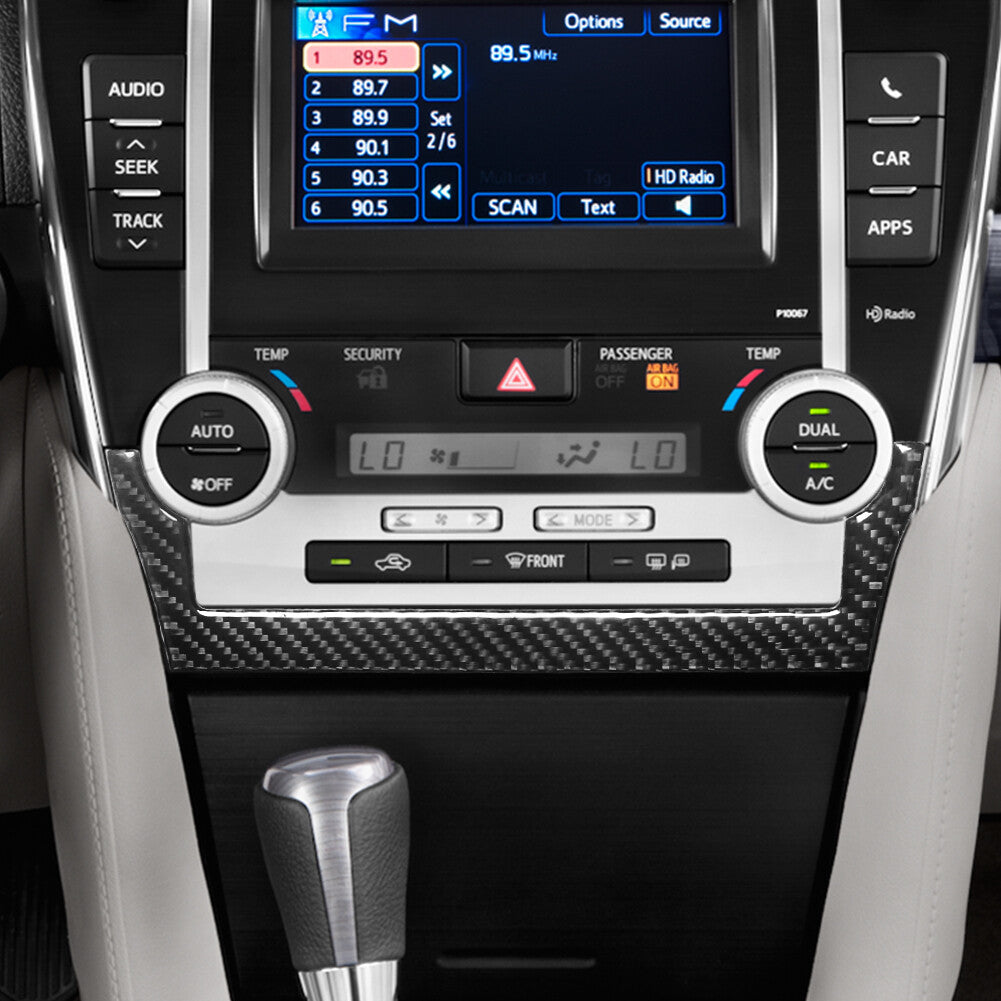 Carbon Fiber Under Central Control Air- for Co Trim Cover for Toyota for Camry 2012-2014