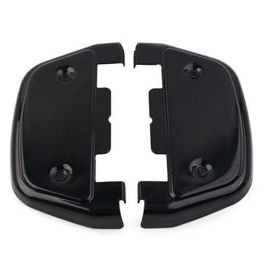Black Passenger Footboard Floorboard Covers for Harley Touring Road Glide