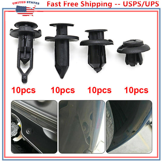 40x Automotive Body Plastics Sales Rivets Wheel Chassis Liners Fasteners Decorative Molds