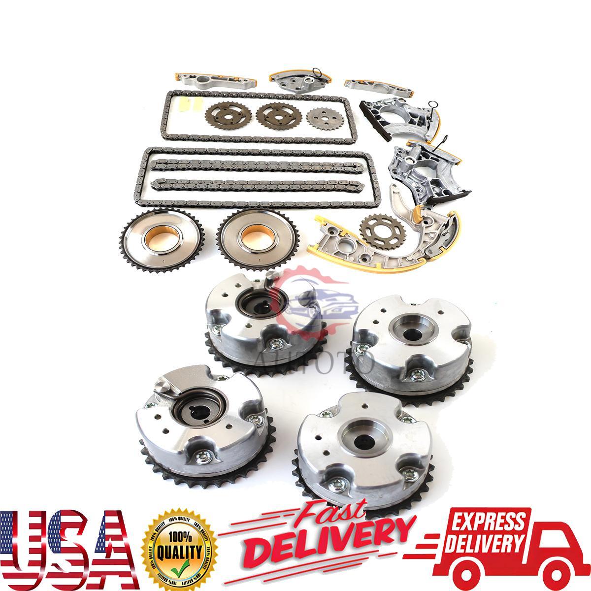 Timing Chain Tensioner Kit w/ Intake  Exhaust Camshaft Adjuster for VW for Audi 4.2