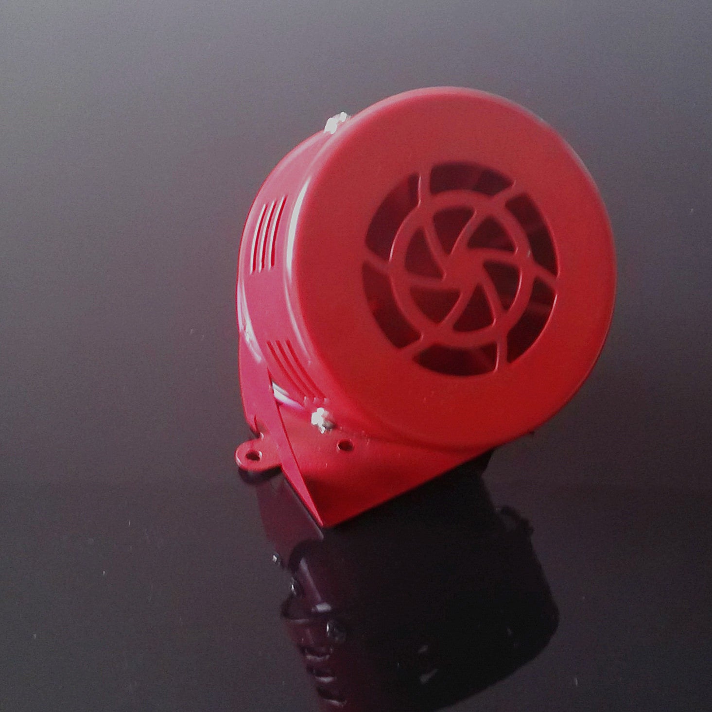 Motorcycle Motor Red Driven Air Raid Sound Compact Fan Horn