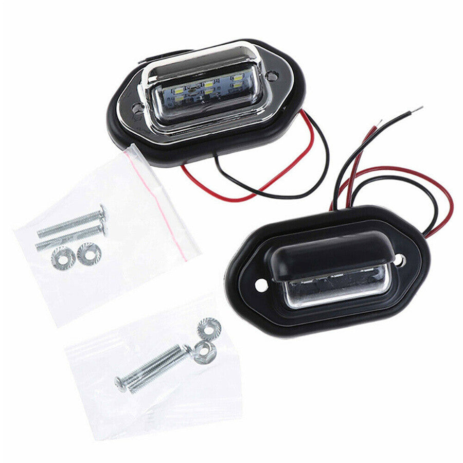 6 LED License Plate Tag Light Lamp Fit Truck SUV Trailer Van Accessories 12V 24V