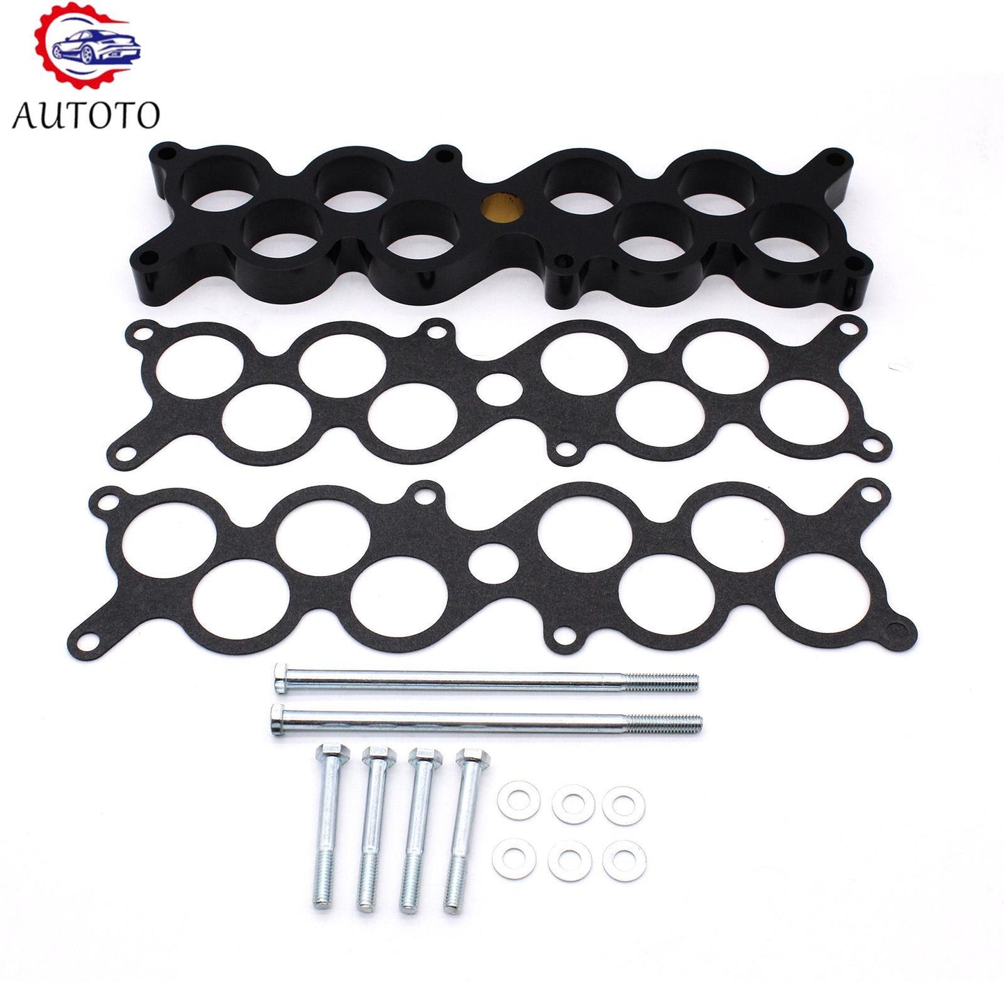 1 Intake Manifold Spacer For 1987-1993 for Ford GT-40 for Mustang Explorer Cobra Black