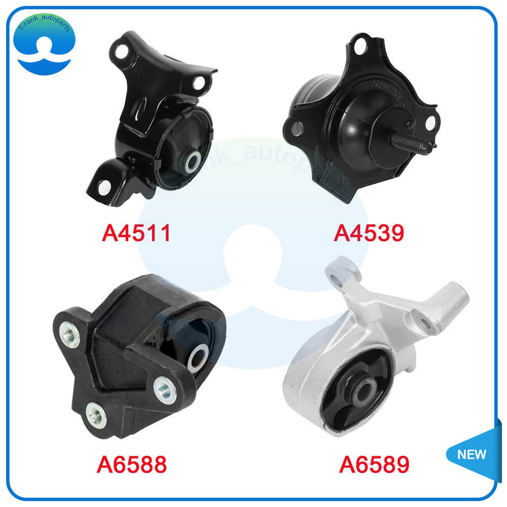 for Honda for Civic DX Sedan 4-Door 4PC Engine Motor Mounts  Trans Mount Kit A6589