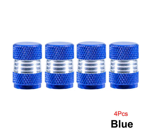 4-piece car tire valve cover rod air dust cover dice red for Nissan