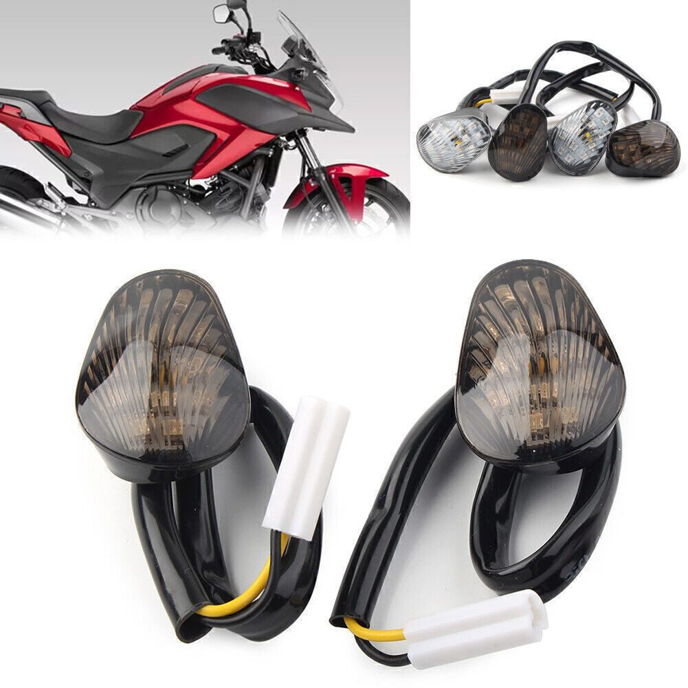 for Yamaha YZF R1 02-08 R6 03-14 R6S Smoke Flush Mount Amber Turn Signals Lights