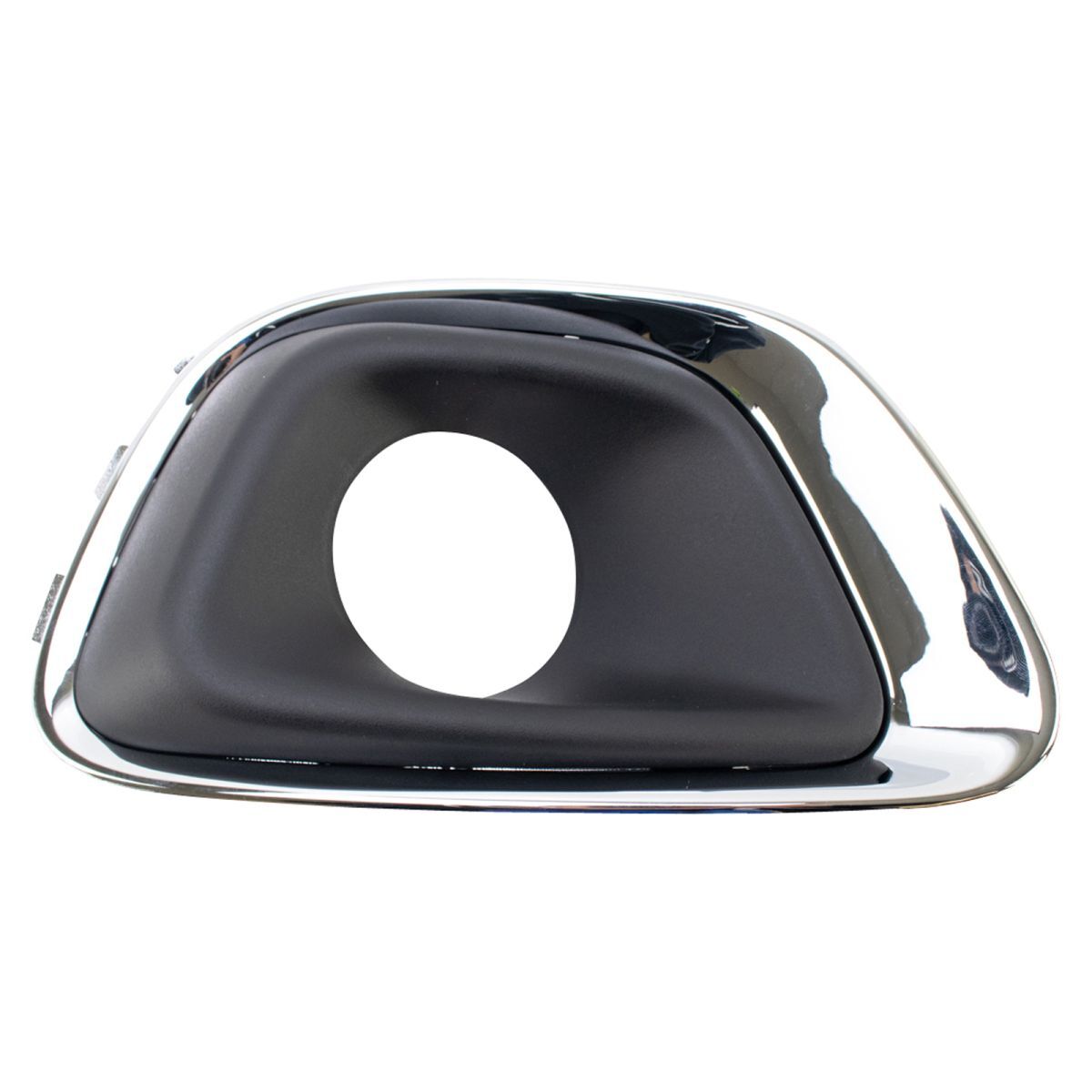 1Pair Front Left+Right Chrome Black Fog Light Bezel Cover for Jeep Compass 14-17