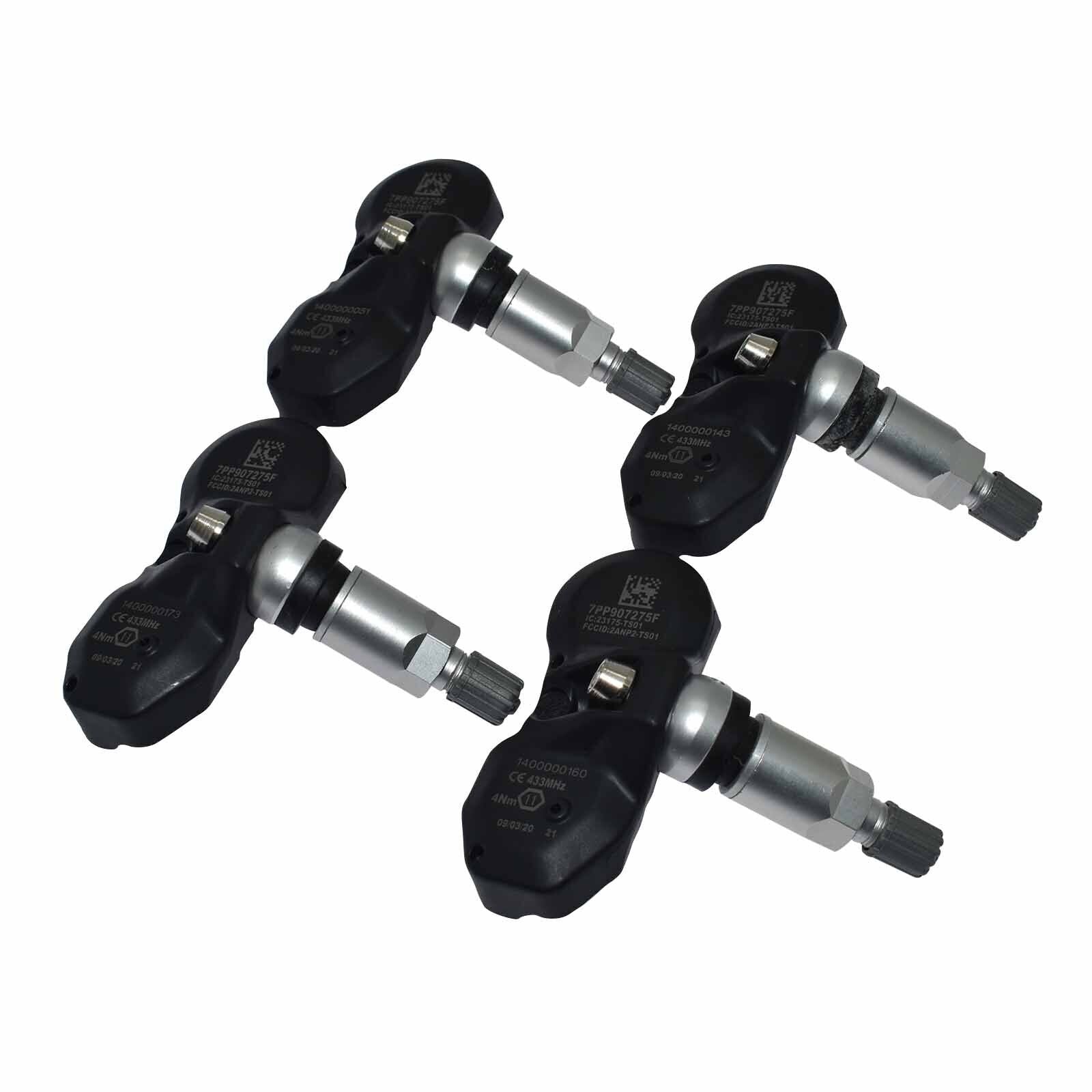 4pcs TPMS Tire Pressure Sensor 7PP907275F for Audi A4 A6 for A8 Q7 R8 S8 for VW 433MHz