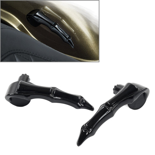 Black Saddlebag Skull Fingers Latch Handles for Harley Touring Bagger 2014-up 15